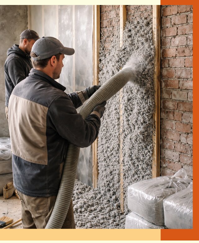 Утепление кирпичного дома эковатой в Печоре от 2393 руб./м² | ТепломастерПчр