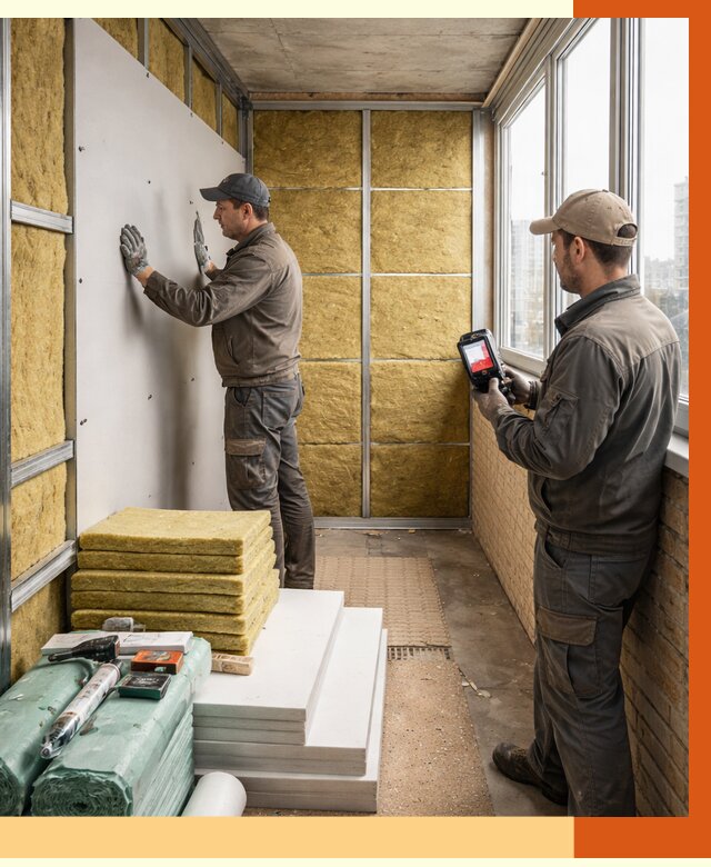 Утепление балкона в Печоре от 4582 руб. под ключ | ТепломастерПчр