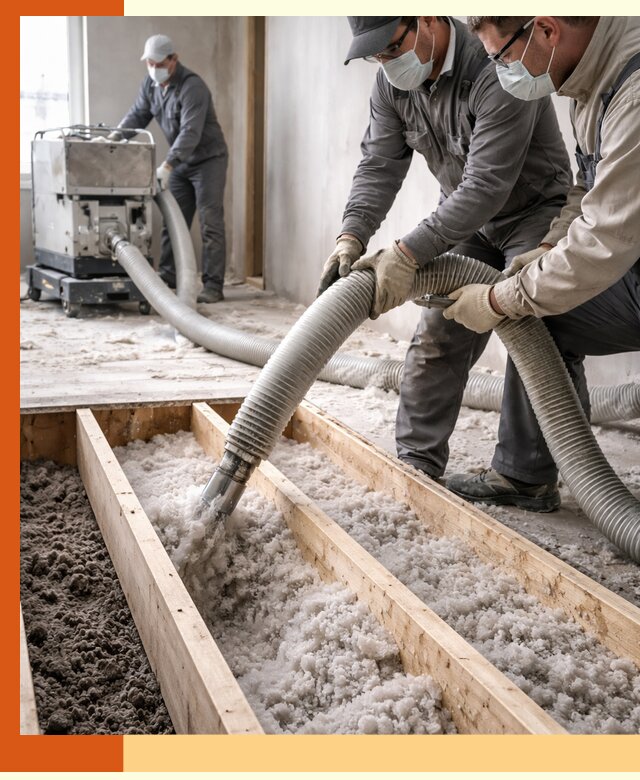 Заполнение полостей межэтажного перекрытия в Печоре эффективно и герметично